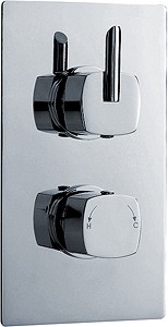 Ultra Rialto Twin Concealed Thermostatic Shower Valve (Chrome).