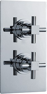 Ultra Titan Twin Concealed Thermostatic Shower Valve (Chrome).