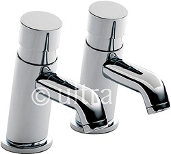 Ultra Water Saving Non Concussive Basin Taps (Chrome).