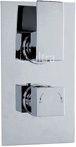 Ultra Vibe Twin Concealed Thermostatic Shower Valve (Chrome).
