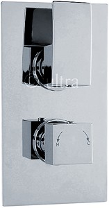 Ultra Vibe 3/4" Twin Concealed Thermostatic Shower Valve With Diverter.