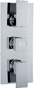Ultra Vibe Triple Concealed Thermostatic Shower Valve (Chrome).