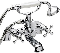 Viscount Bath Shower Mixer with Large Handset (Chrome)