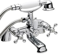 Viscount Bath Shower Mixer with Small Handset (Chrome)