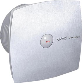 Vectaire X-Mart Auto Extractor Fan With Timer. 150mm (Stainless Steel).