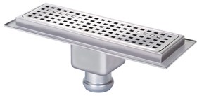 Waterworld Rectangular Wetroom Shower Channel, Bottom Outlet. 300x100mm.