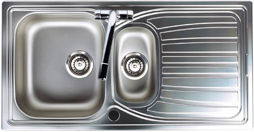 Alto 1.5 bowl satin polished kitchen sink. additional image
