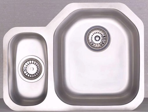 Echo D1 1.5 bowl left handed stainless steel kitchen sink. additional image