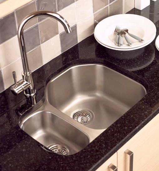 Echo D1 1.5 bowl left handed stainless steel kitchen sink. additional image