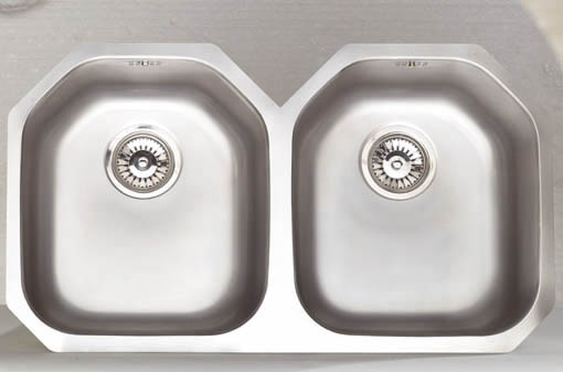 Echo D2 double bowl stainless steel kitchen sink. additional image