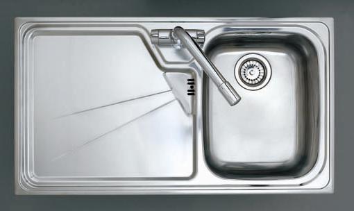 Lausanne 1.0 bowl stainless kitchen sink with left hand drainer. additional image