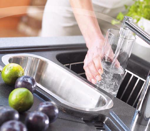 Lausanne 1.5 bowl black composite kitchen sink, left handed. additional image