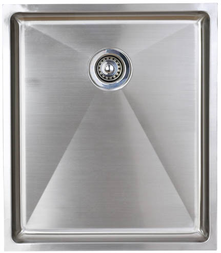 Onyx flush inset kitchen drainer in brushed steel finish. additional image