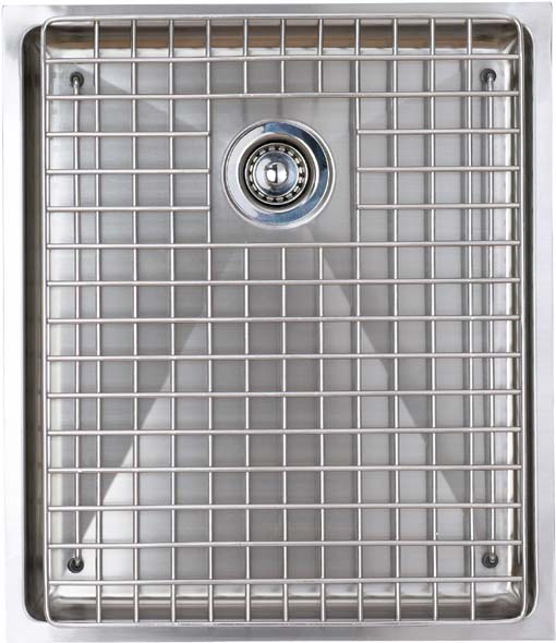 Onyx flush inset kitchen drainer in brushed steel finish. additional image