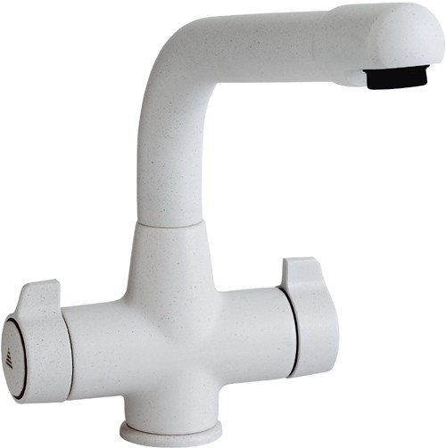 Targa kitchen mixer tap. Opal white colour. additional image