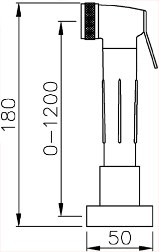 Axell Pull Out Hand Spray Kitchen Rinser (Stainless Steel). additional image