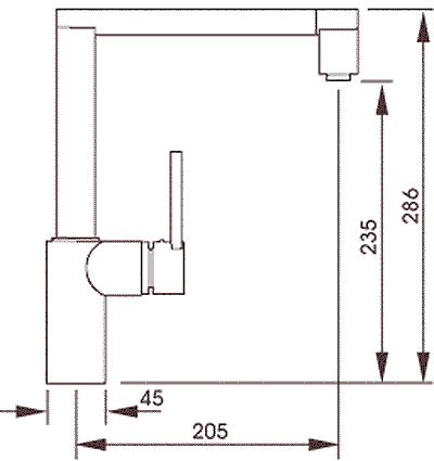 Indus Single Lever Kitchen Tap (Brushed Nickel). additional image