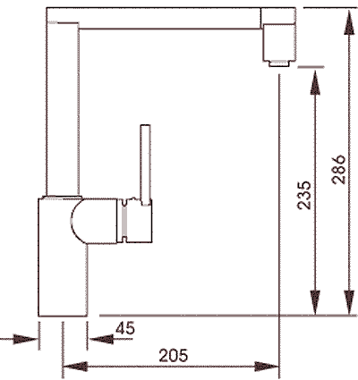 Indus Single Lever Kitchen Tap (Chrome). additional image