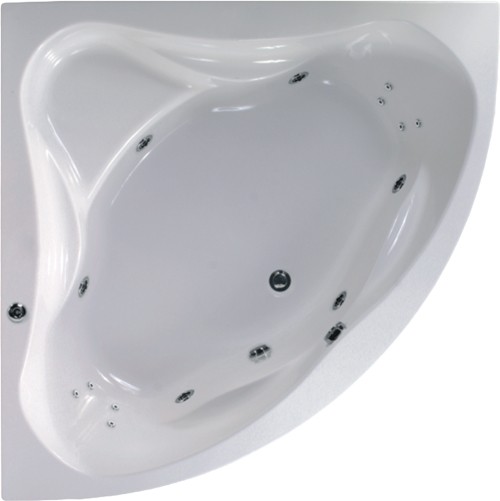 Corner Whirlpool Bath. 14 Jets. 1400x1400mm. additional image