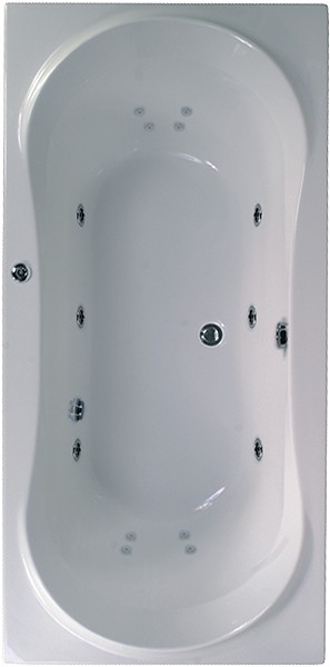 Double Ended Whirlpool Bath. 14 Jets. 1800x800mm. additional image