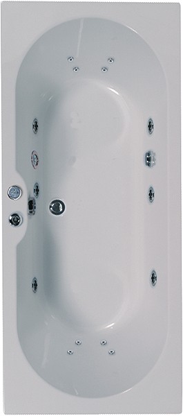 Double Ended Whirlpool Bath. 14 Jets. 1700x750mm. additional image