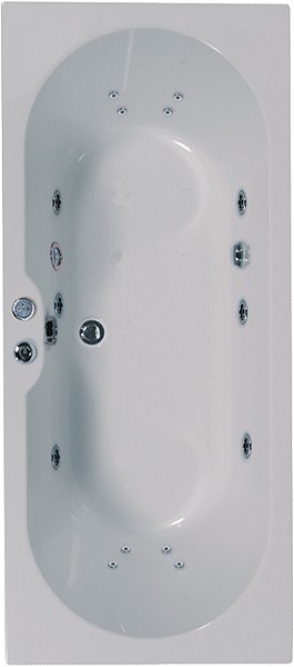 Double Ended Whirlpool Bath. 14 Jets. 1800x800mm. additional image