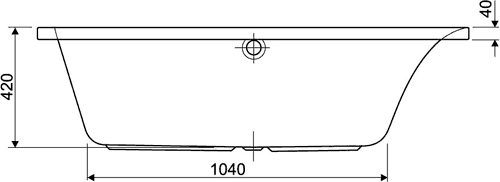 Corner Shower Bath With Screen.  Right Hand. 1500x1000mm. additional image