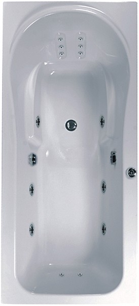 Large Whirlpool Bath. 14 Jets. 2000x900mm. additional image