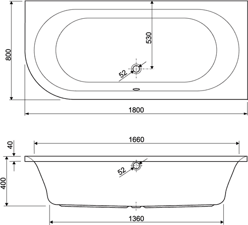 Corner Bath With Panel. Left Handed. 1800x800mm. additional image
