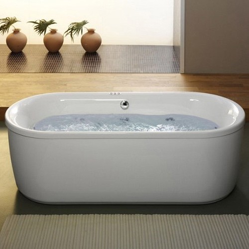 Freestanding 24 jet Eclipse Whirlpool Bath. additional image