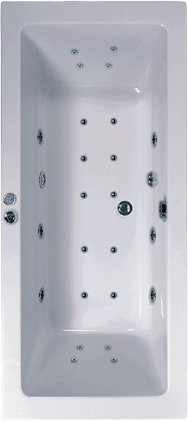 Eclipse Double Ended Whirlpool Bath. 24 Jets. 1800x800mm. additional image