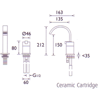 Basin Mixer with Single Lever Control and Mounting Plate. additional image