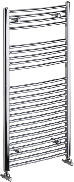 Gina Curved Bathroom Radiator (Chrome). 600x700mm. additional image