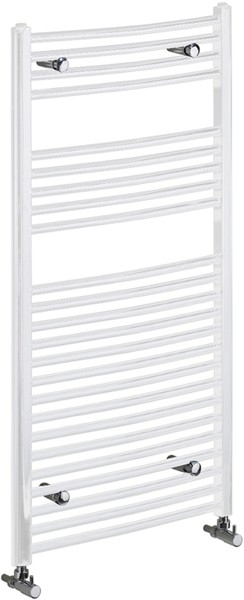 Gina Curved Bathroom Radiator (White). 600x700mm. additional image