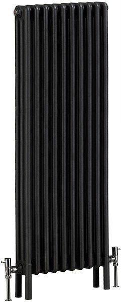 Nero 3 Column Bathroom Radiator (Gun Metal). 490x1500mm. additional image