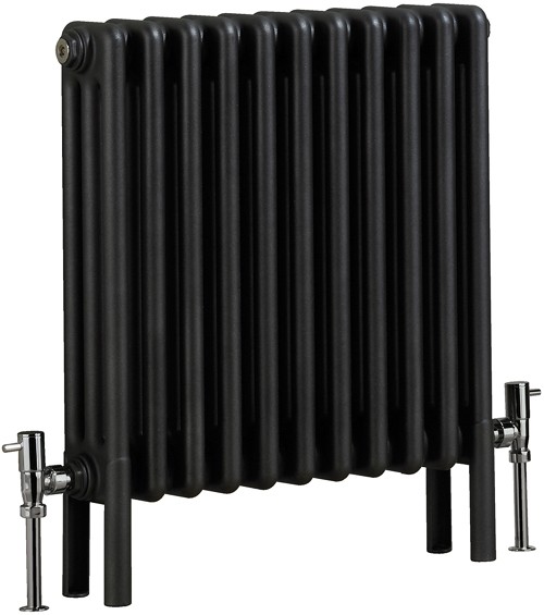 Nero 3 Column Bathroom Radiator (Gun Metal). 535x600mm. additional image