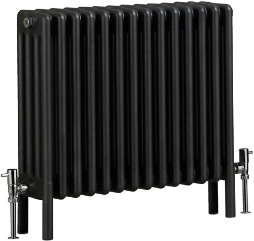 Nero 4 Column Bathroom Radiator (Gun Metal). 670x600mm. additional image