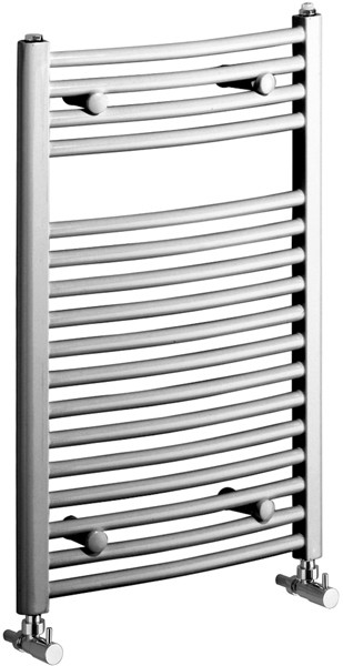 Rosanna Curved Bathroom Radiator (Chrome). 400x600mm. additional image