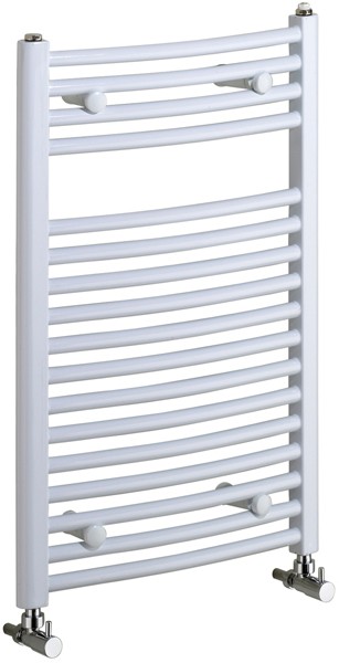 Rosanna Curved Bathroom Radiator (White). 400x600mm. additional image