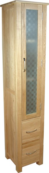 Tall Bathroom Storage Cabinet (Oak). Size 1800x365mm. additional image