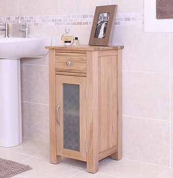 Bathroom Storage Cabinet (Oak). Size 765x365mm. additional image