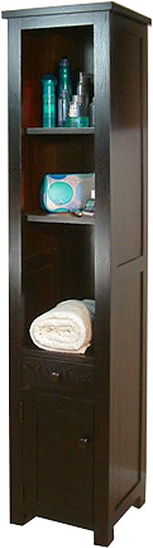 Tall Bathroom Storage Cabinet (Ash). Size 1730x380mm. additional image