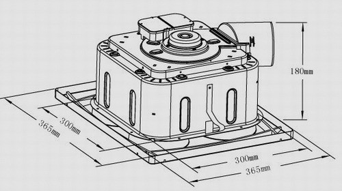 Bathroom Heater, Light  And Extractor Fan In One Unit (Silver). additional image