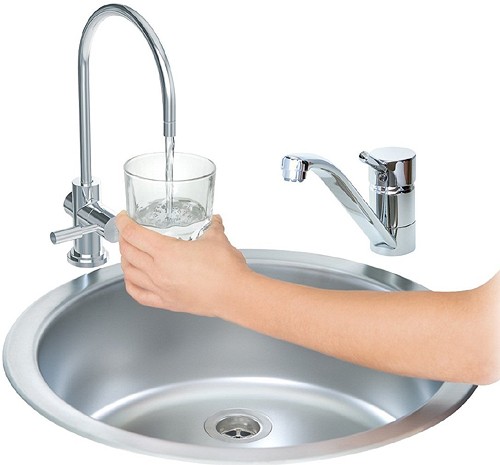 On Line Active Plus Filter Kitchen Tap (Stainless Steel). additional image