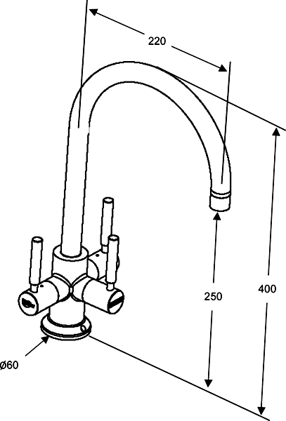 Ceto Modern Water Filter Tap (Chrome). additional image