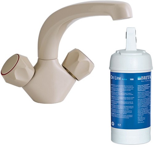 Kitchen Tap & Brita On Line Filter Kit (Champagne). additional image