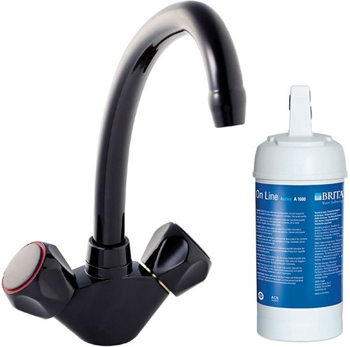 Kitchen Tap & Brita On Line Filter Kit (Mocca Brown). additional image