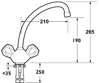 Kitchen Tap & Brita On Line Filter Kit (Mocca Brown). additional image