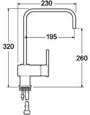 Kitchen Tap With Swivel Spout & Brita On Line Filter Kit (Chrome). additional image