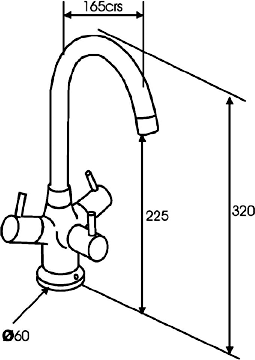 Titanium Modern Water Filter Kitchen Tap (Brushed Steel). additional image